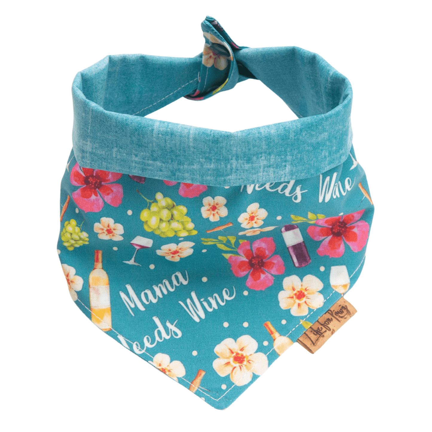 Dog bandana Reversible Mama Needs Wine Dog Bandana - Life for Pawz - Reversible Dog Bandana