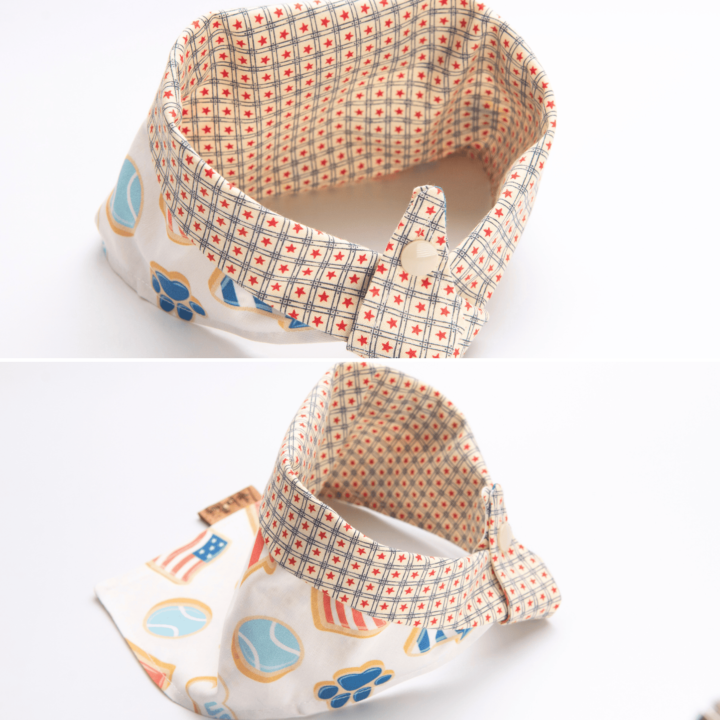 Dog bandana Reversible Patriotic Cookies Dog Bandana - Life for Pawz - Reversible Dog Bandana