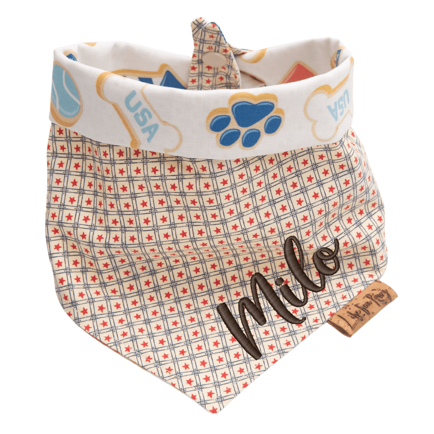 Dog bandana Reversible Patriotic Cookies Dog Bandana - Life for Pawz - Reversible Dog Bandana