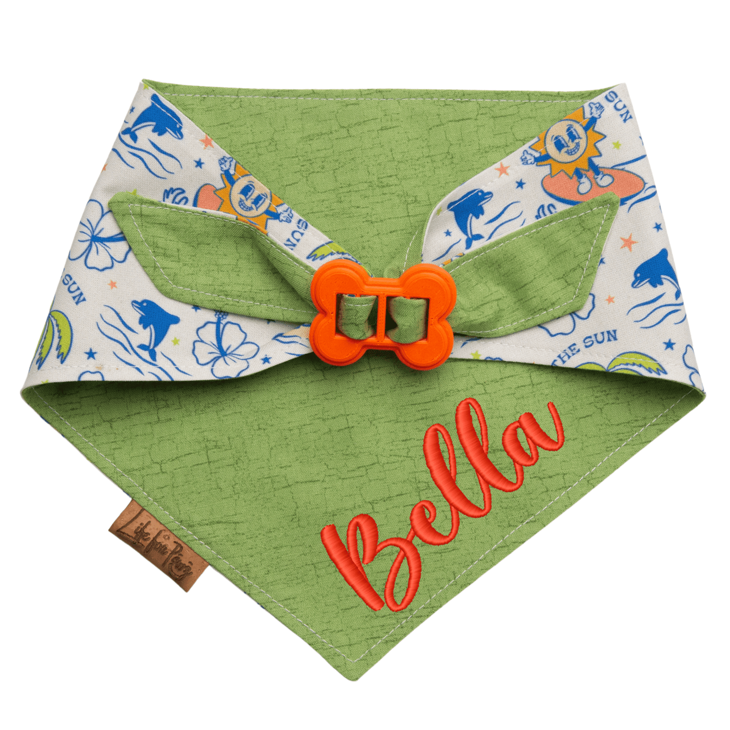 Dog bandana Reversible Summer Dog Bandana - Life for Pawz - Bone Clasp