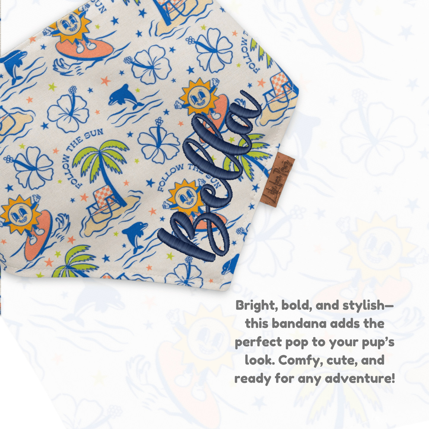 Dog bandana Reversible Summer Dog Bandana - Life for Pawz - Bone Clasp