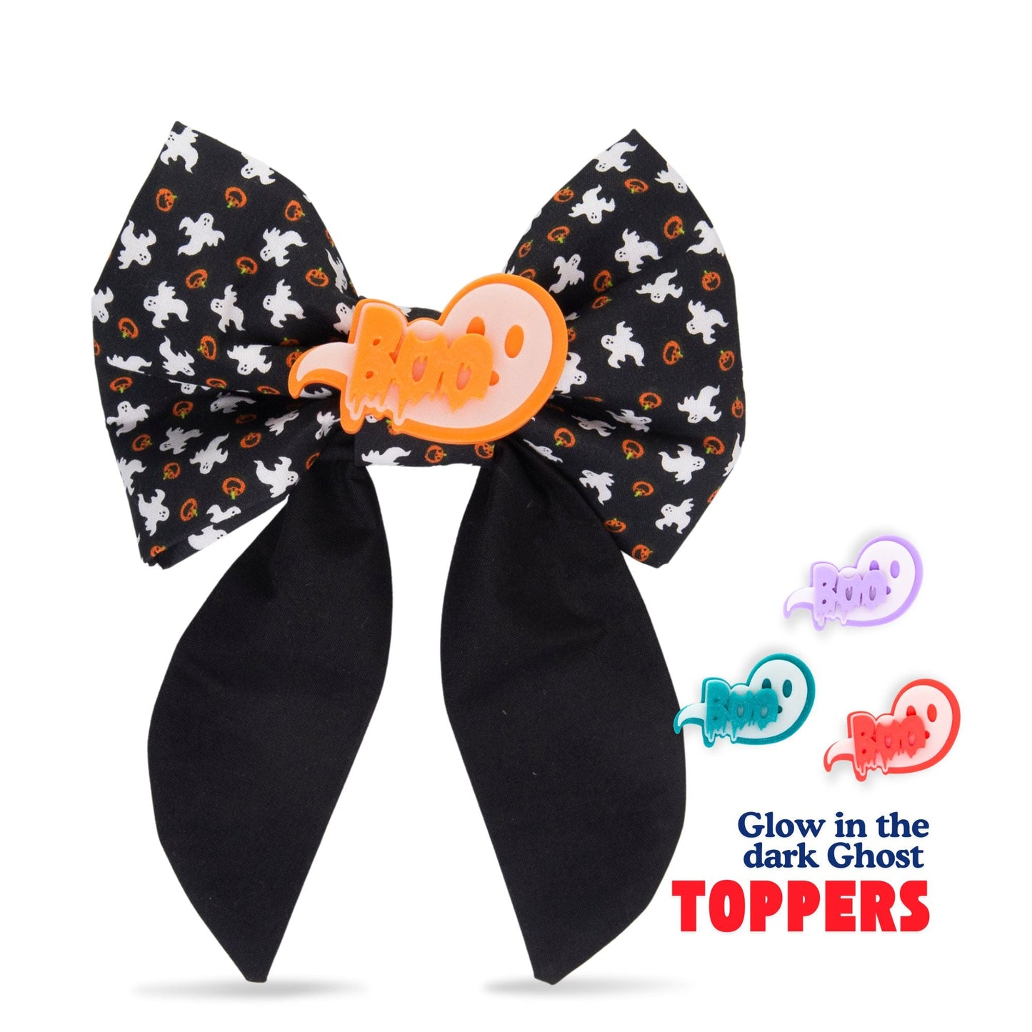 Sailor Bow Black Ghost Boo Bow by Life for Pawz – Handmade for pets