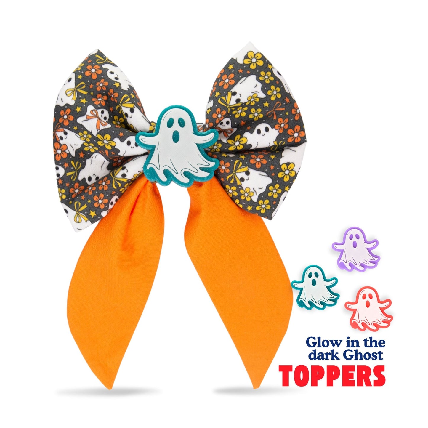 Sailor Bow Glow - in - the - Dark Ghost Bow by Life for Pawz – Handmade for pets
