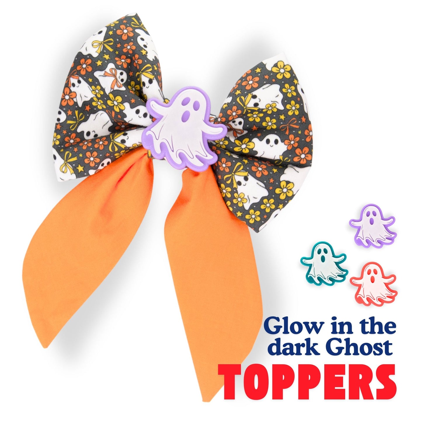 Sailor Bow Glow - in - the - Dark Ghost Bow by Life for Pawz – Handmade for pets