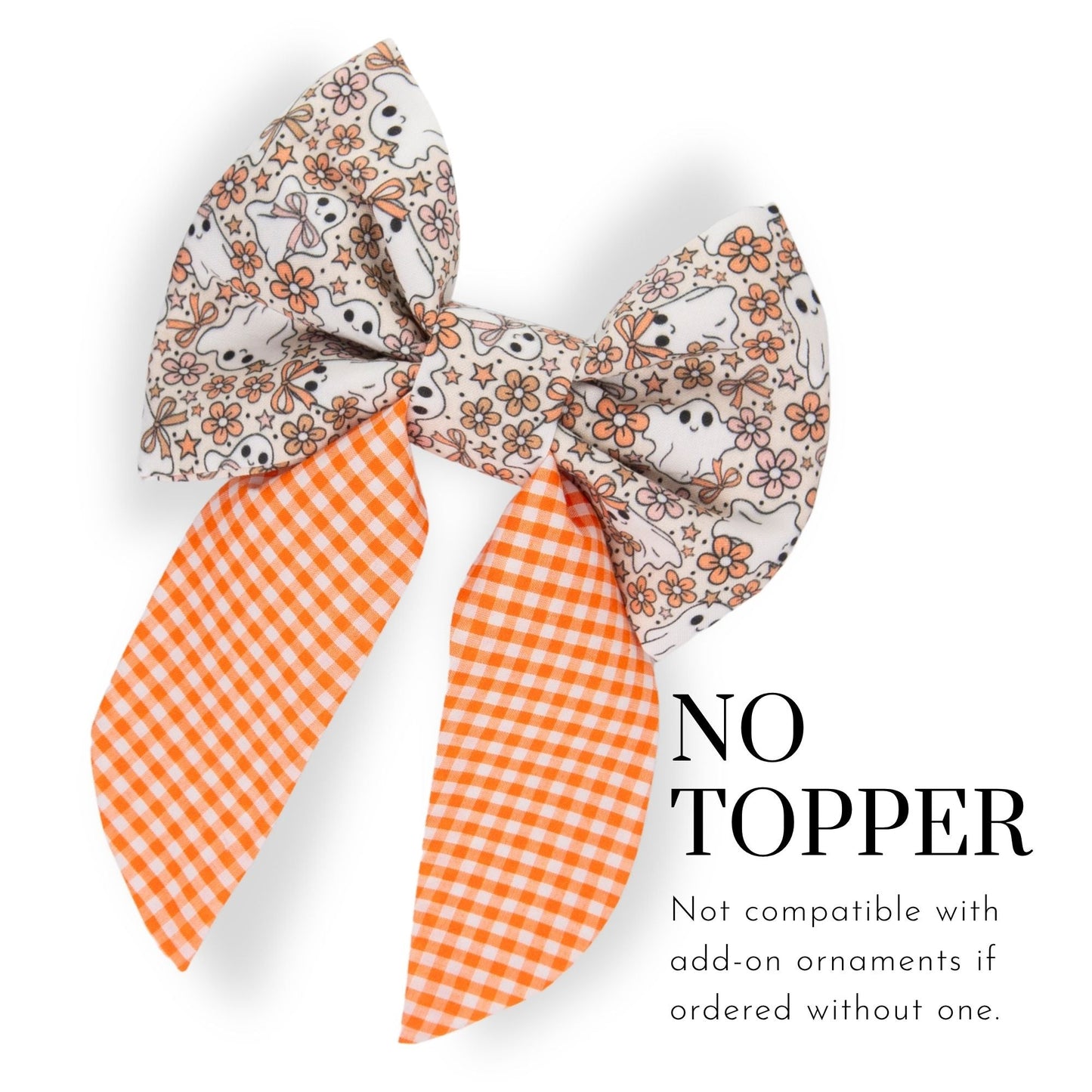 Sailor Bow Glow - in - the - Dark Ghost Gingham Bow by Life for Pawz – Handmade for pets