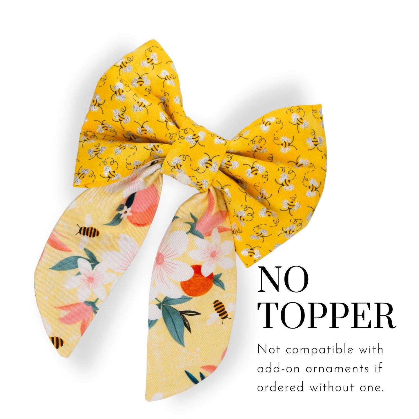 Sailor Bow Honeybee Sailor Bow with Initial Topper by Life for Pawz – Handmade for pets