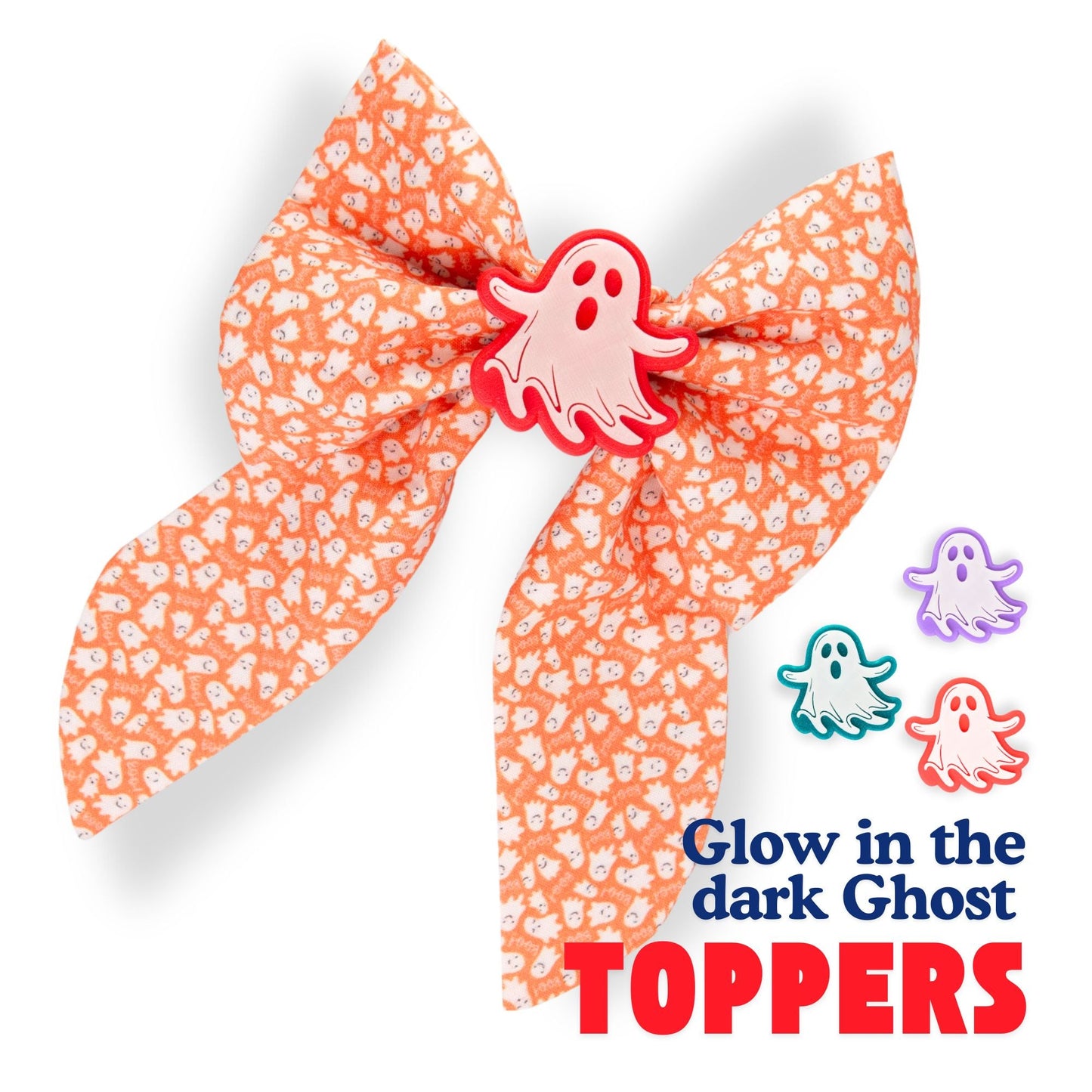 Sailor Bow Mini Ghost Orange Bow by Life for Pawz – Handmade for pets