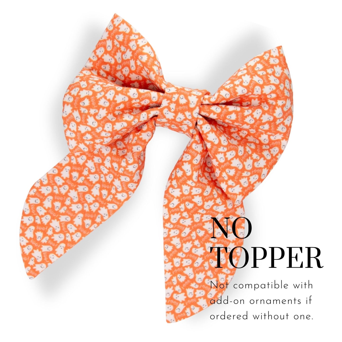 Sailor Bow Mini Ghost Orange Bow by Life for Pawz – Handmade for pets