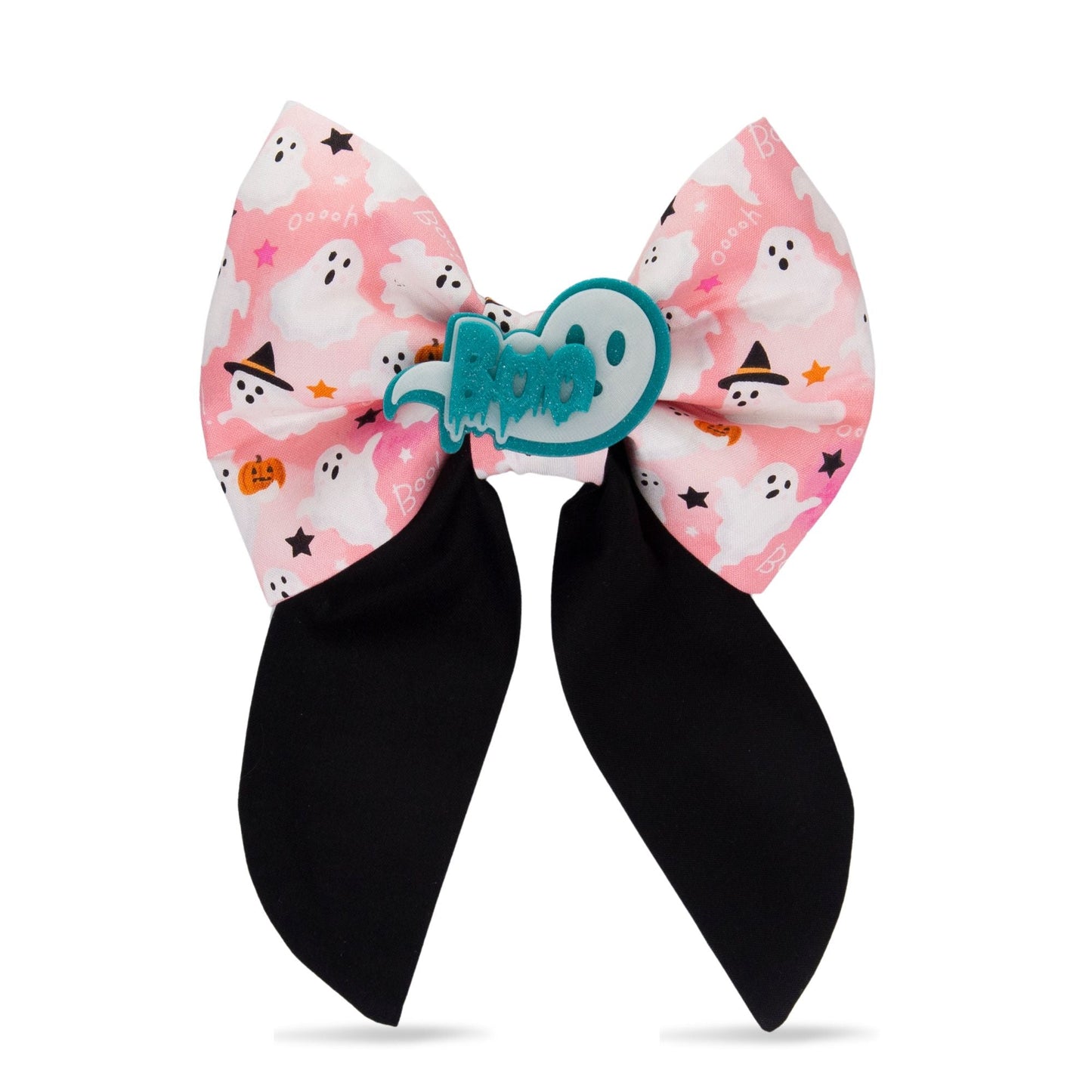Sailor Bow Pink Ghost Boo Bow by Life for Pawz – Handmade for pets