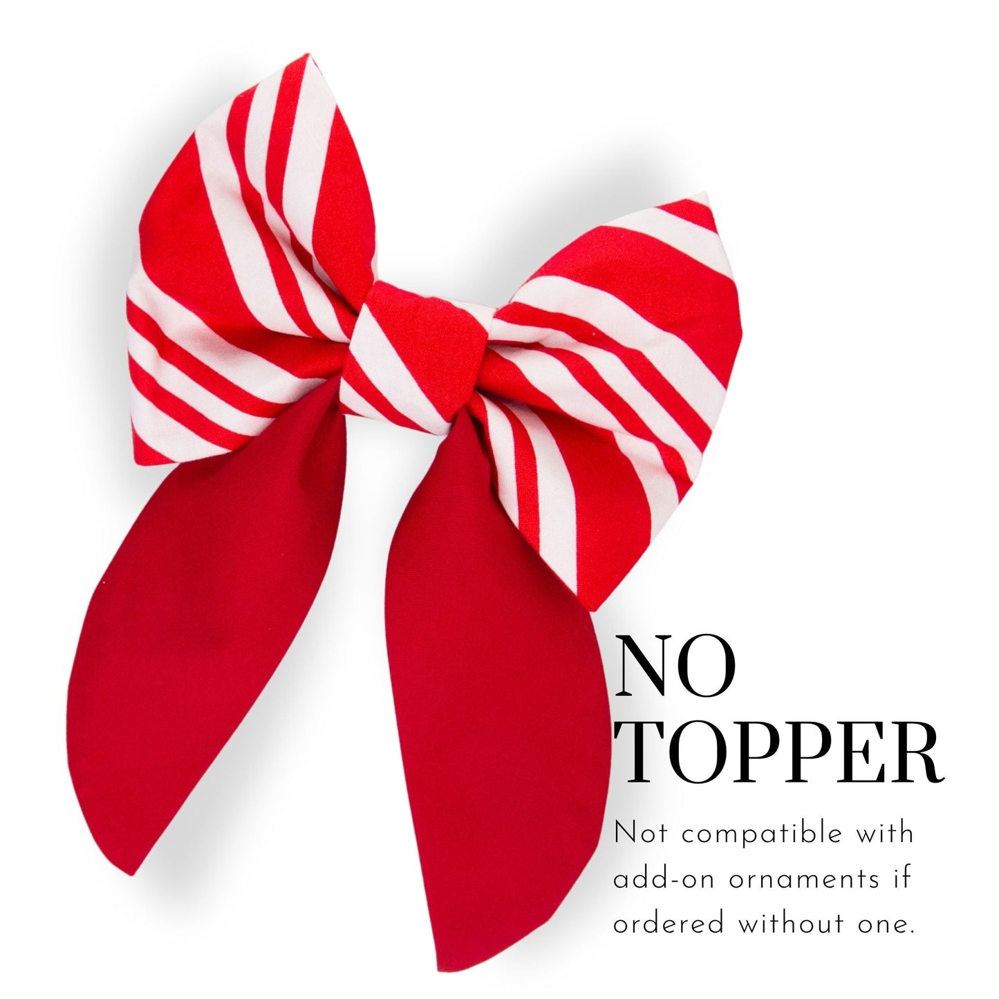 Sailor Bow Red Candy Cane Bow by Life for Pawz – Handmade for pets