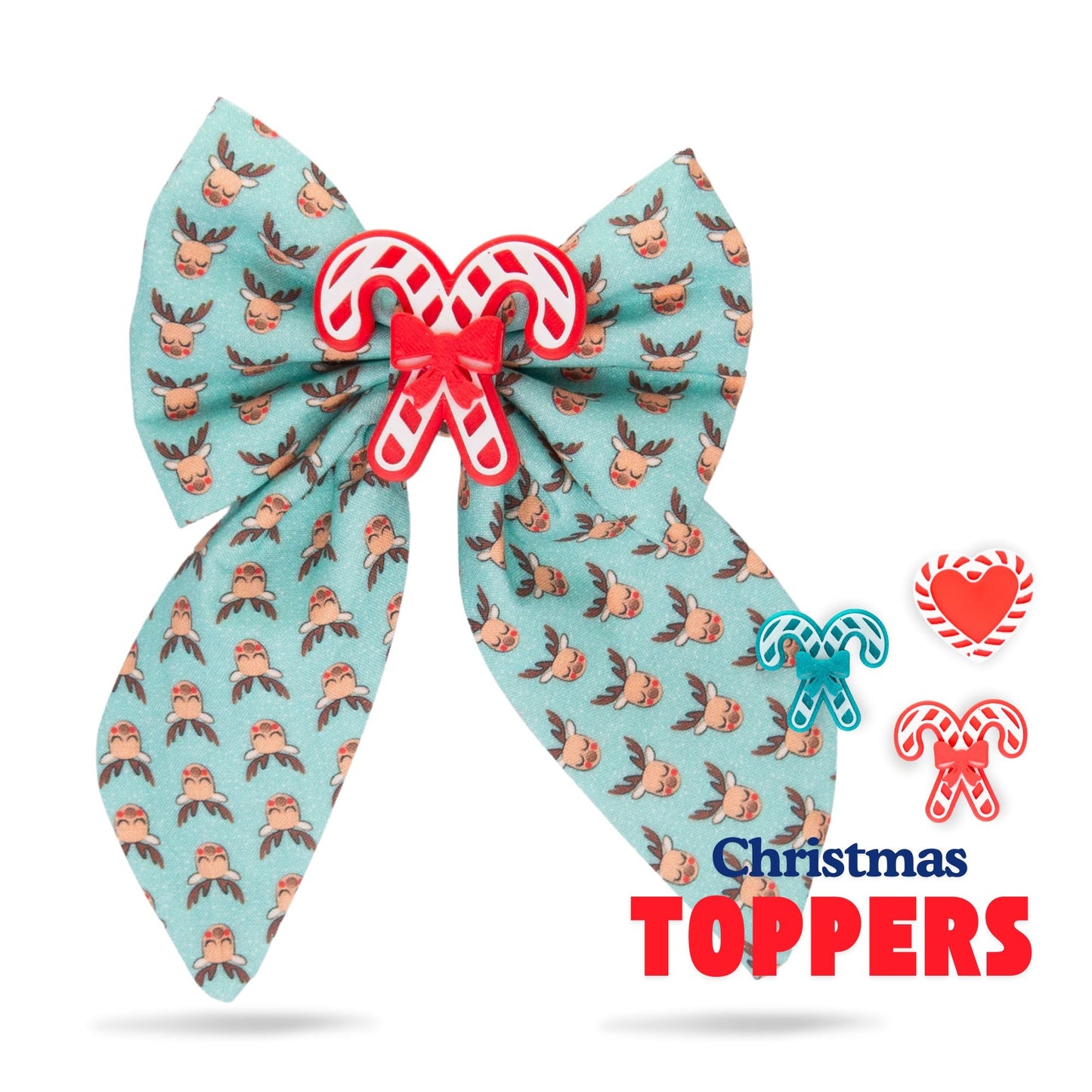 Sailor Bow Teal Reindeer Sailor Bow by Life for Pawz – Handmade for pets