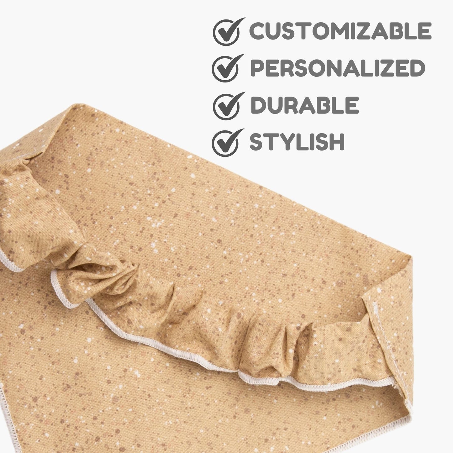 Dog bandana Sand Speckle Embroidered Scrunchie Dog Bandana - Life for Pawz -