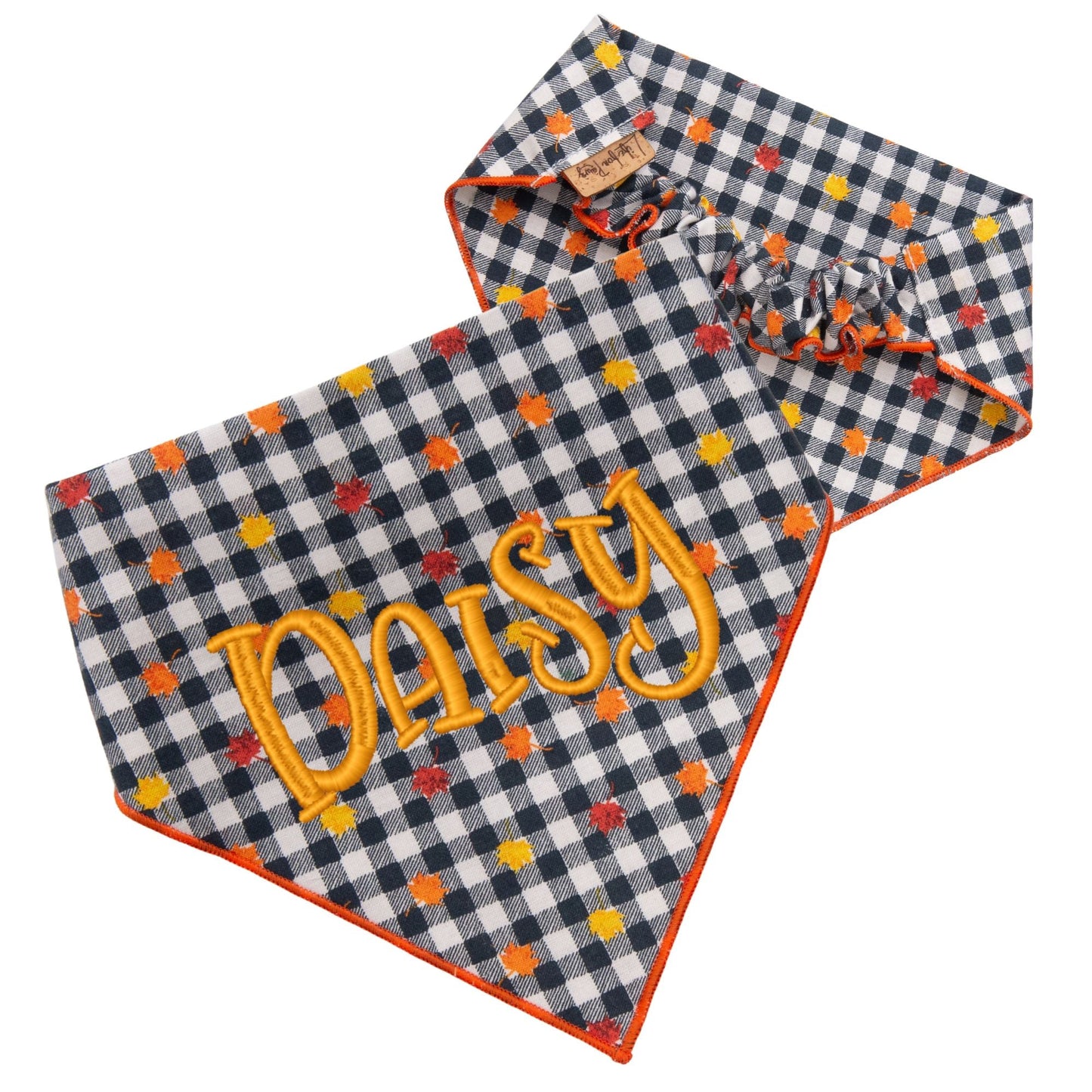 Scrunchie Bandanas Autumn Gingham by Life for Pawz – Handmade for pets