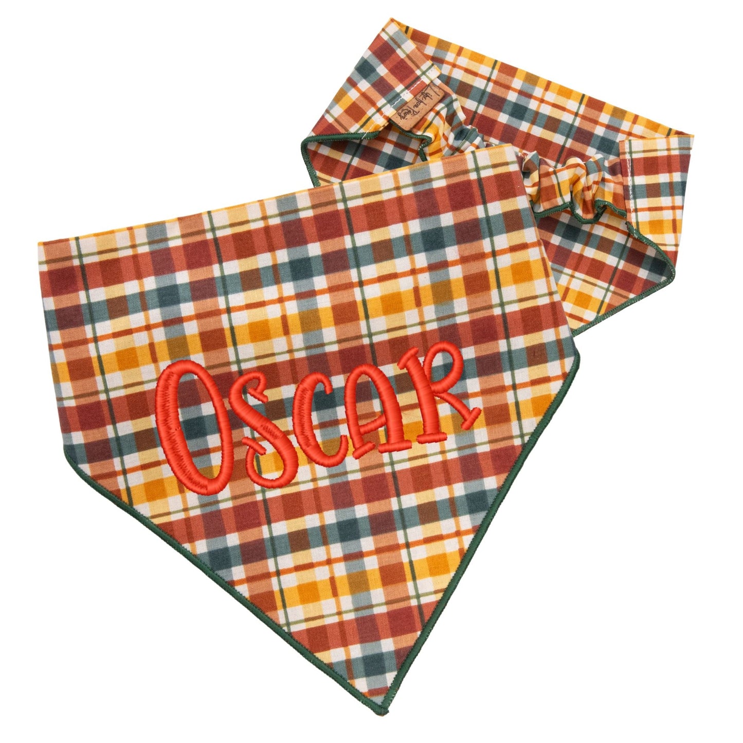 Scrunchie Bandanas Autumn Plaid by Life for Pawz – Handmade for pets
