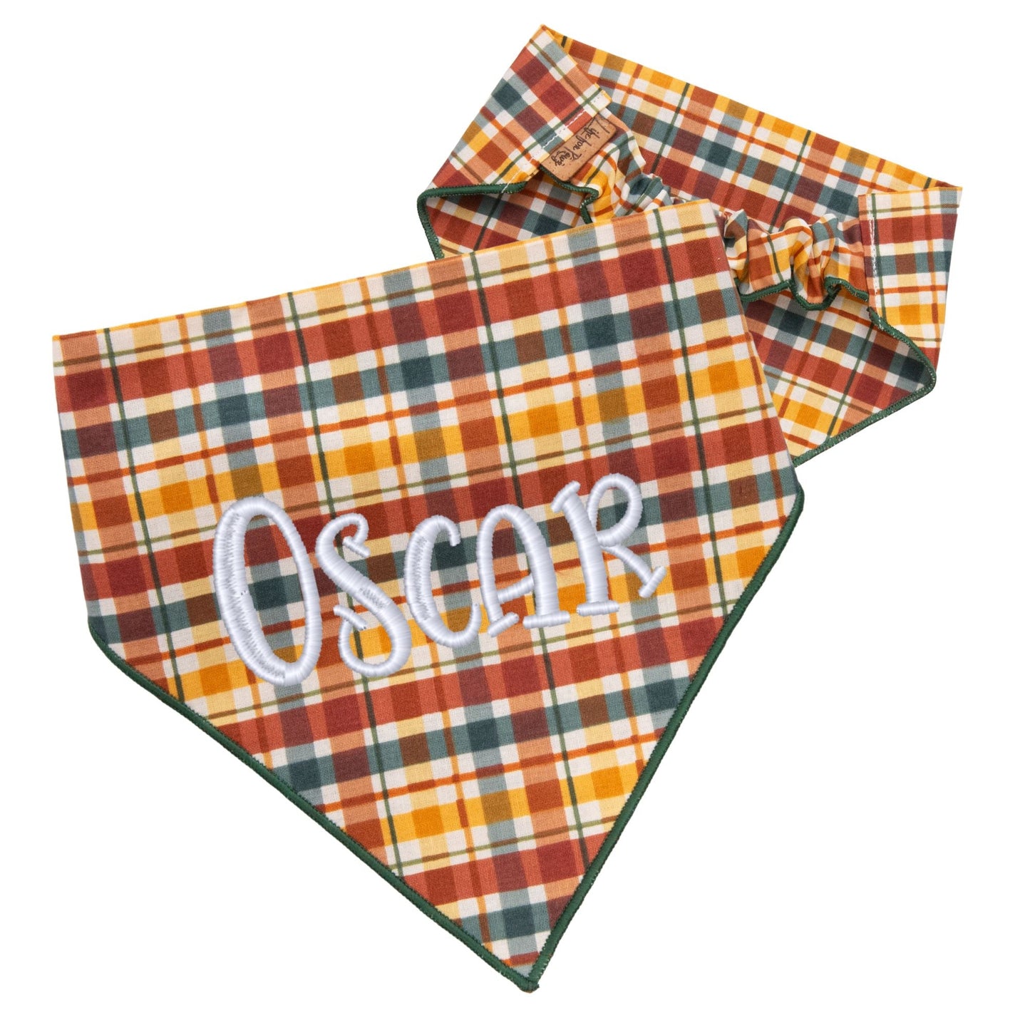 Scrunchie Bandanas Autumn Plaid by Life for Pawz – Handmade for pets