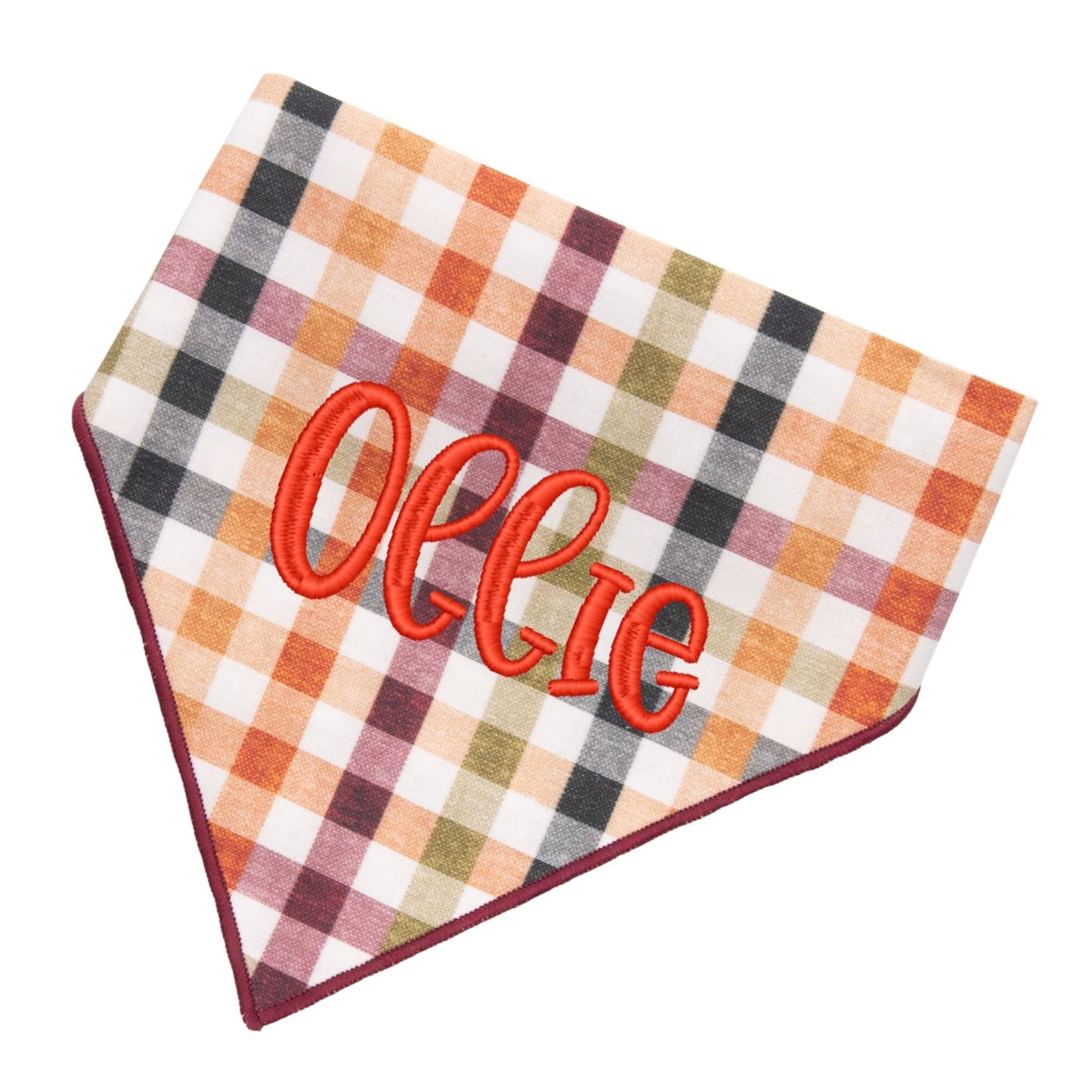 Scrunchie Bandanas Autumn Plaid by Life for Pawz – Handmade for pets