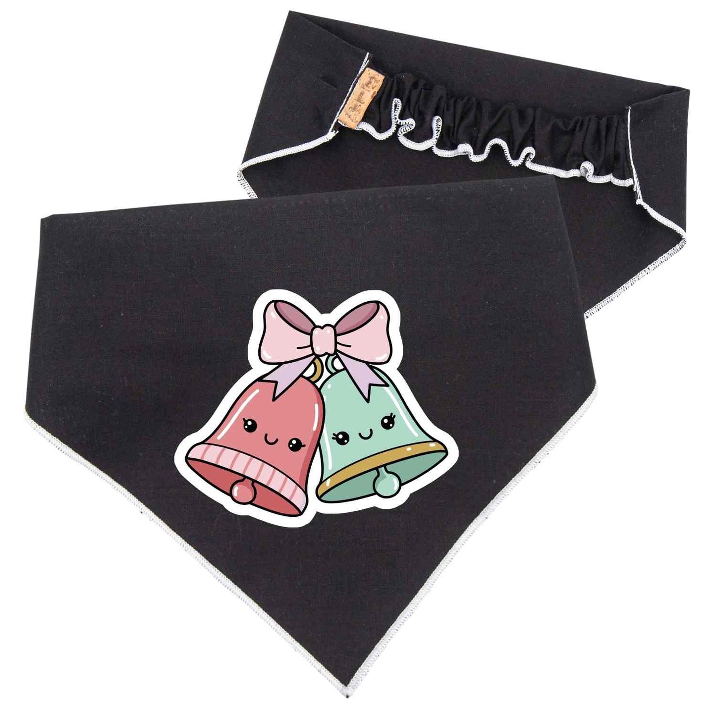 Scrunchie Bandanas Christmas Bells Scrunchie Dog Bandana by Life for Pawz – Handmade for pets