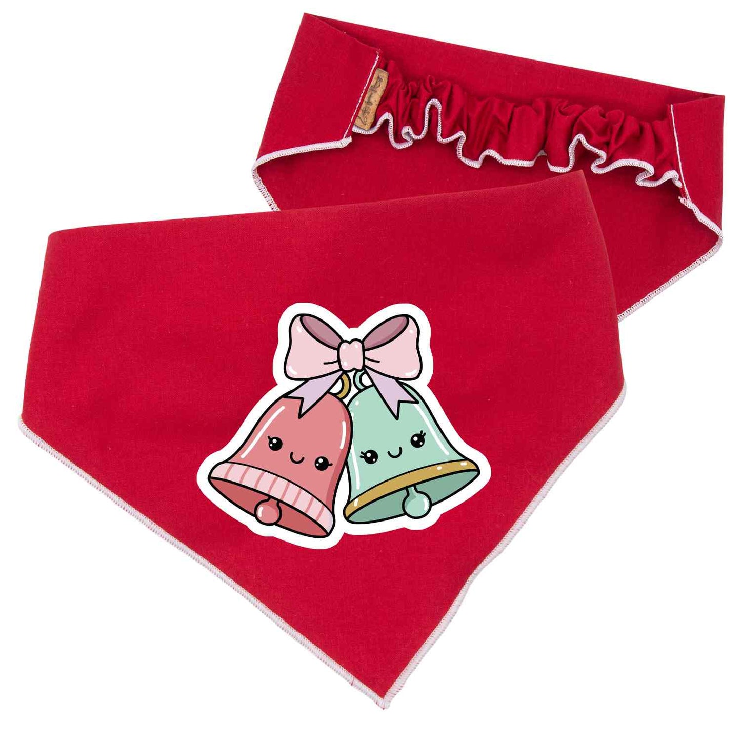 Scrunchie Bandanas Christmas Bells Scrunchie Dog Bandana by Life for Pawz – Handmade for pets