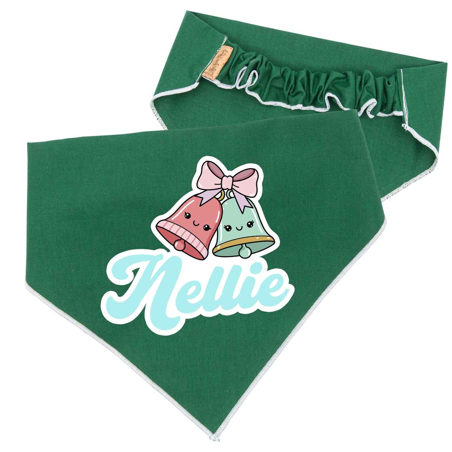Scrunchie Bandanas Christmas Bells Scrunchie Dog Bandana by Life for Pawz – Handmade for pets