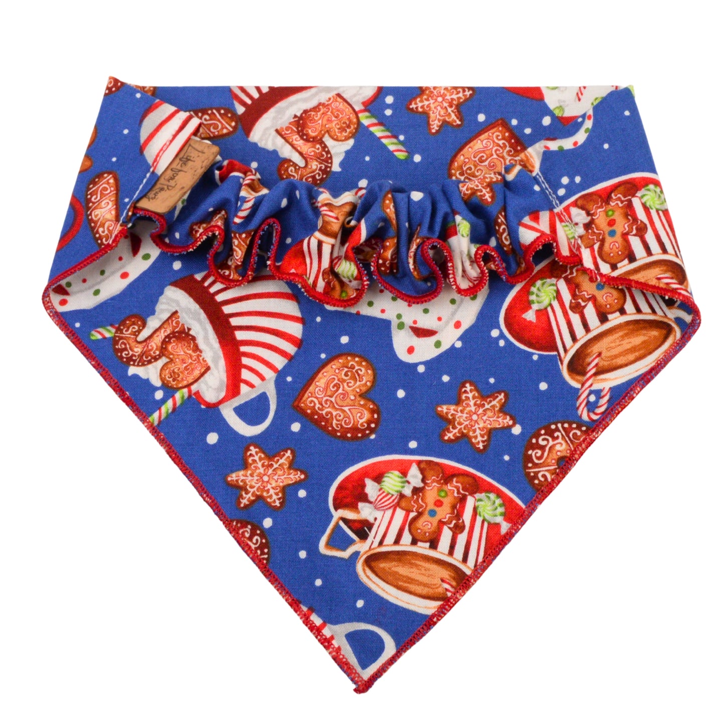 Scrunchie Bandanas Christmas Cocoa Scrunchie Bandana by Life for Pawz – Handmade for pets