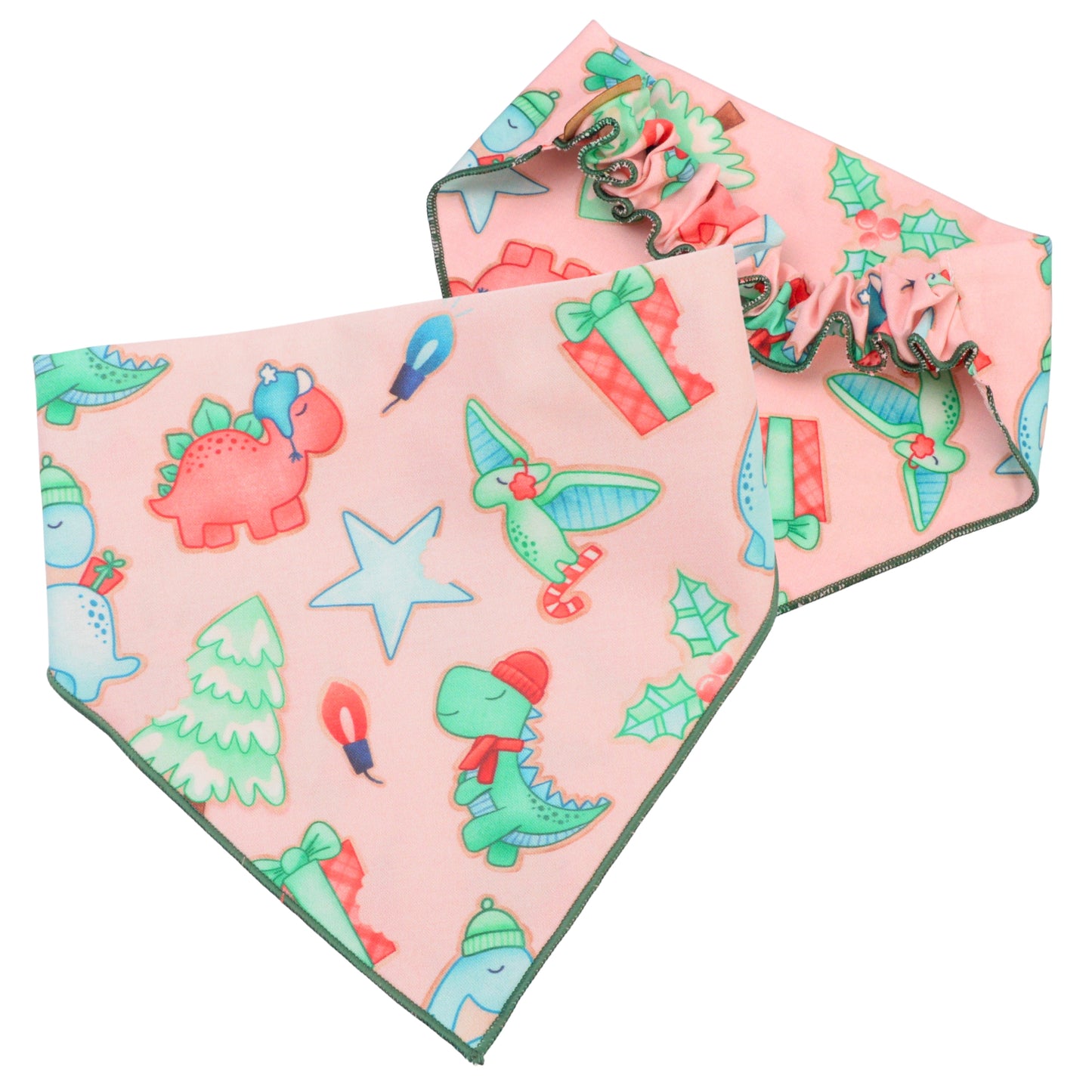Scrunchie Bandanas Christmas Dinosaur Bandana by Life for Pawz – Handmade for pets