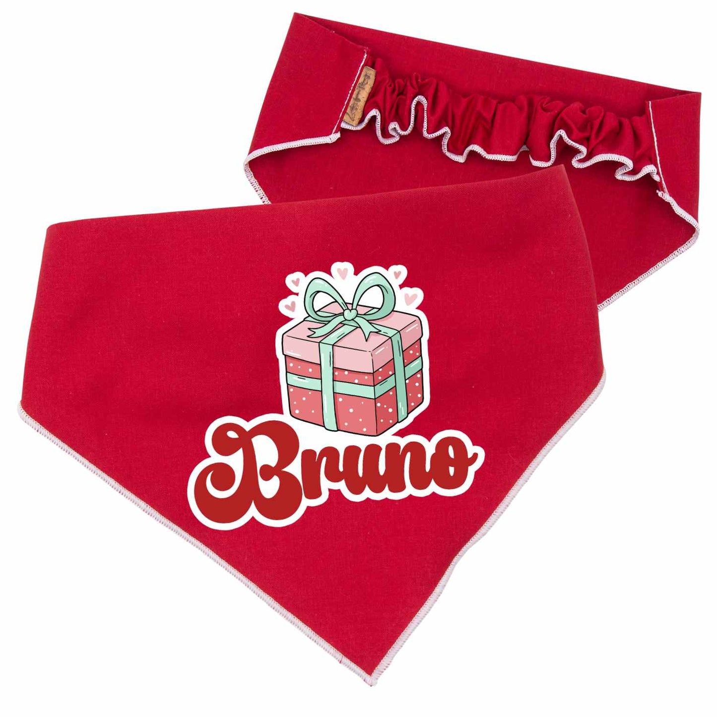 Scrunchie Bandanas Christmas Gift Box Scrunchie Dog Bandana by Life for Pawz – Handmade for pets