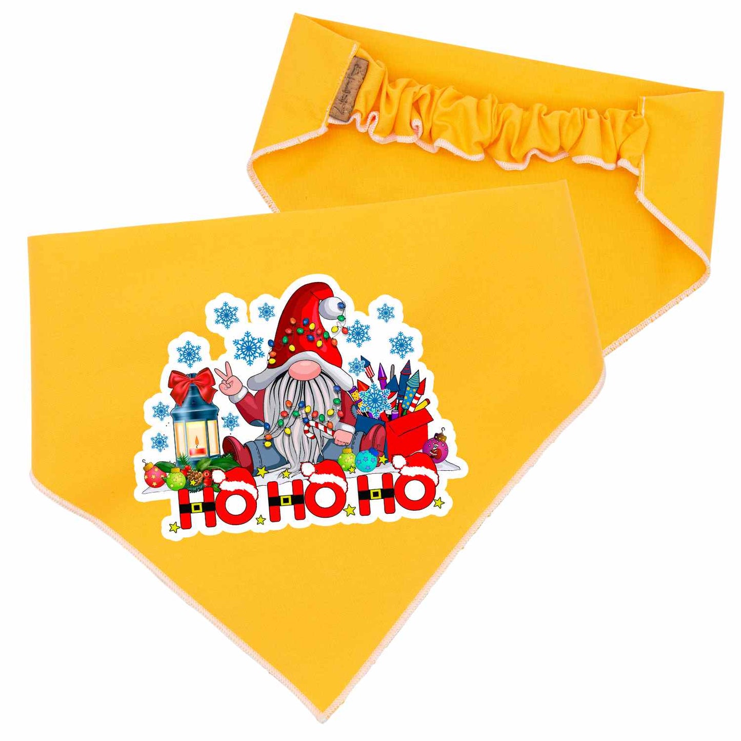 Scrunchie Bandanas Christmas Gnome HO HO HO Scrunchie Bandana by Life for Pawz – Handmade for pets