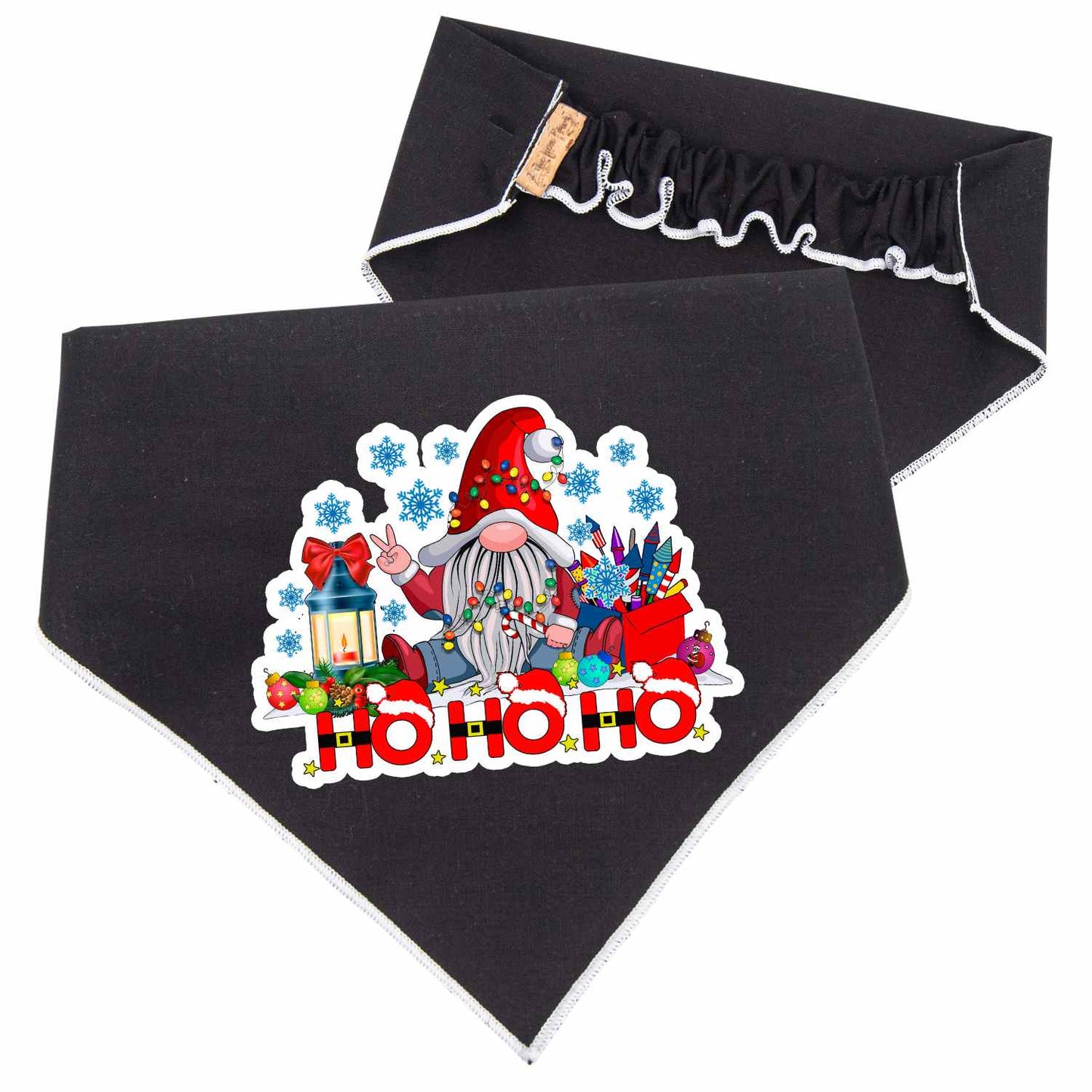 Scrunchie Bandanas Christmas Gnome HO HO HO Scrunchie Bandana by Life for Pawz – Handmade for pets