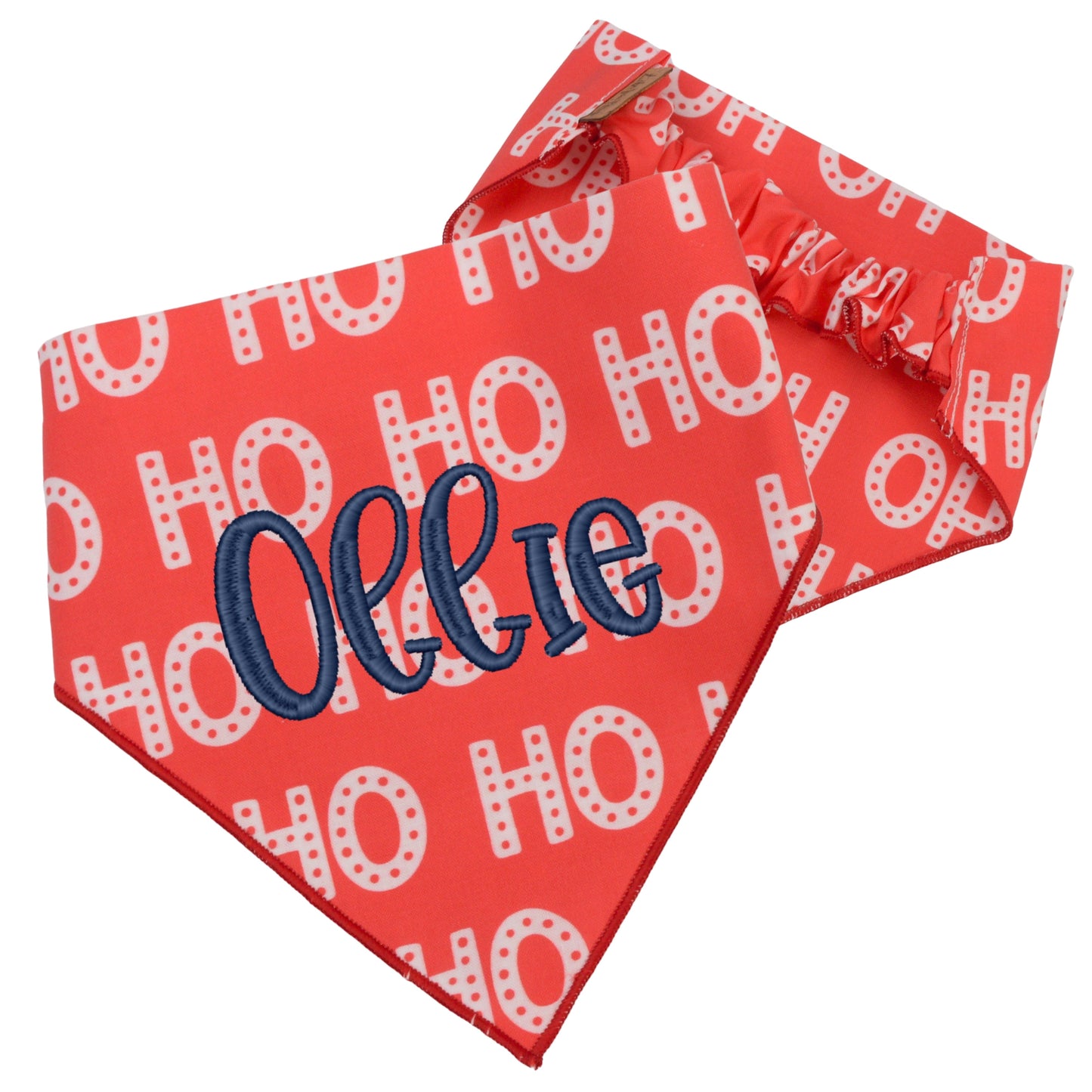 Scrunchie Bandanas Christmas Ho Ho Ho Scrunchie Bandana by Life for Pawz – Handmade for pets