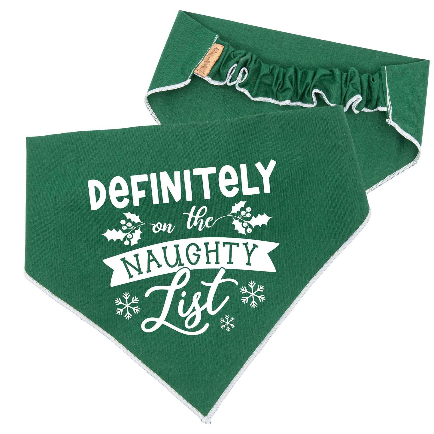 Scrunchie Bandanas Christmas Naughty List Scrunchie Bandana by Life for Pawz – Handmade for pets