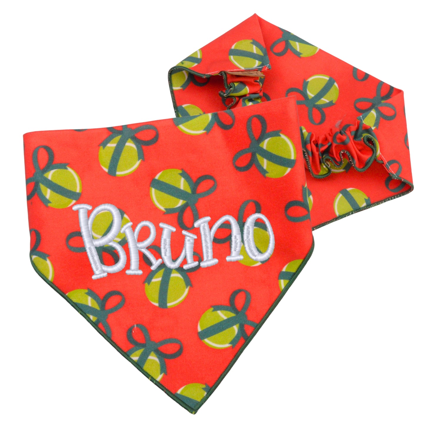 Scrunchie Bandanas Christmas Tennis Ball Bandana by Life for Pawz – Handmade for pets