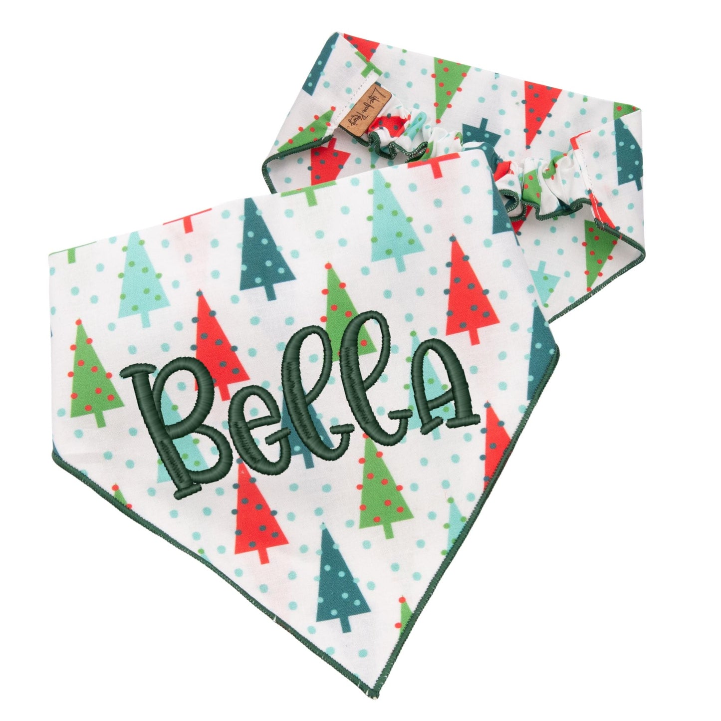 Scrunchie Bandanas Christmas Trees by Life for Pawz – Handmade for pets
