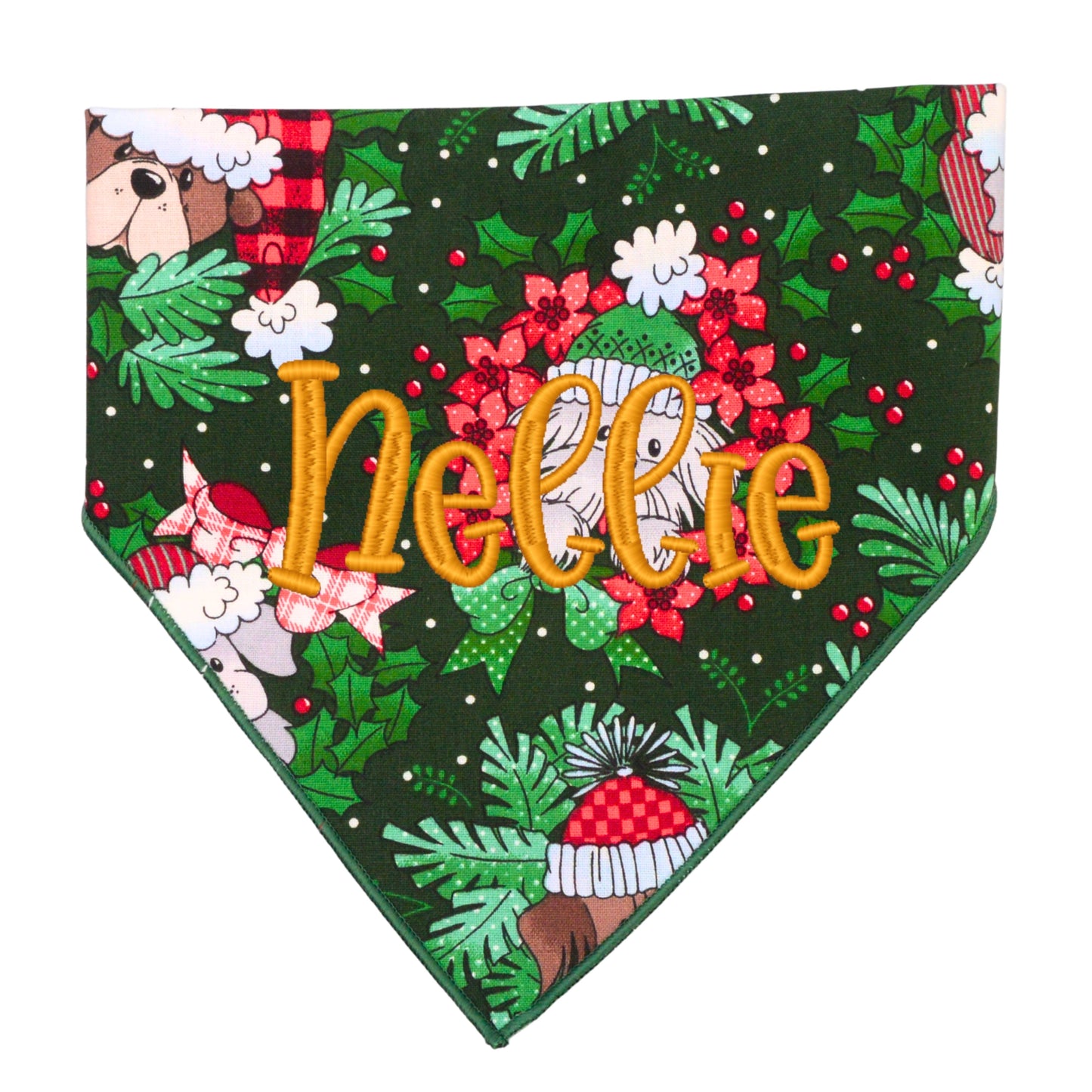 Scrunchie Bandanas Christmas Wreath Scrunchie Bandana by Life for Pawz – Handmade for pets