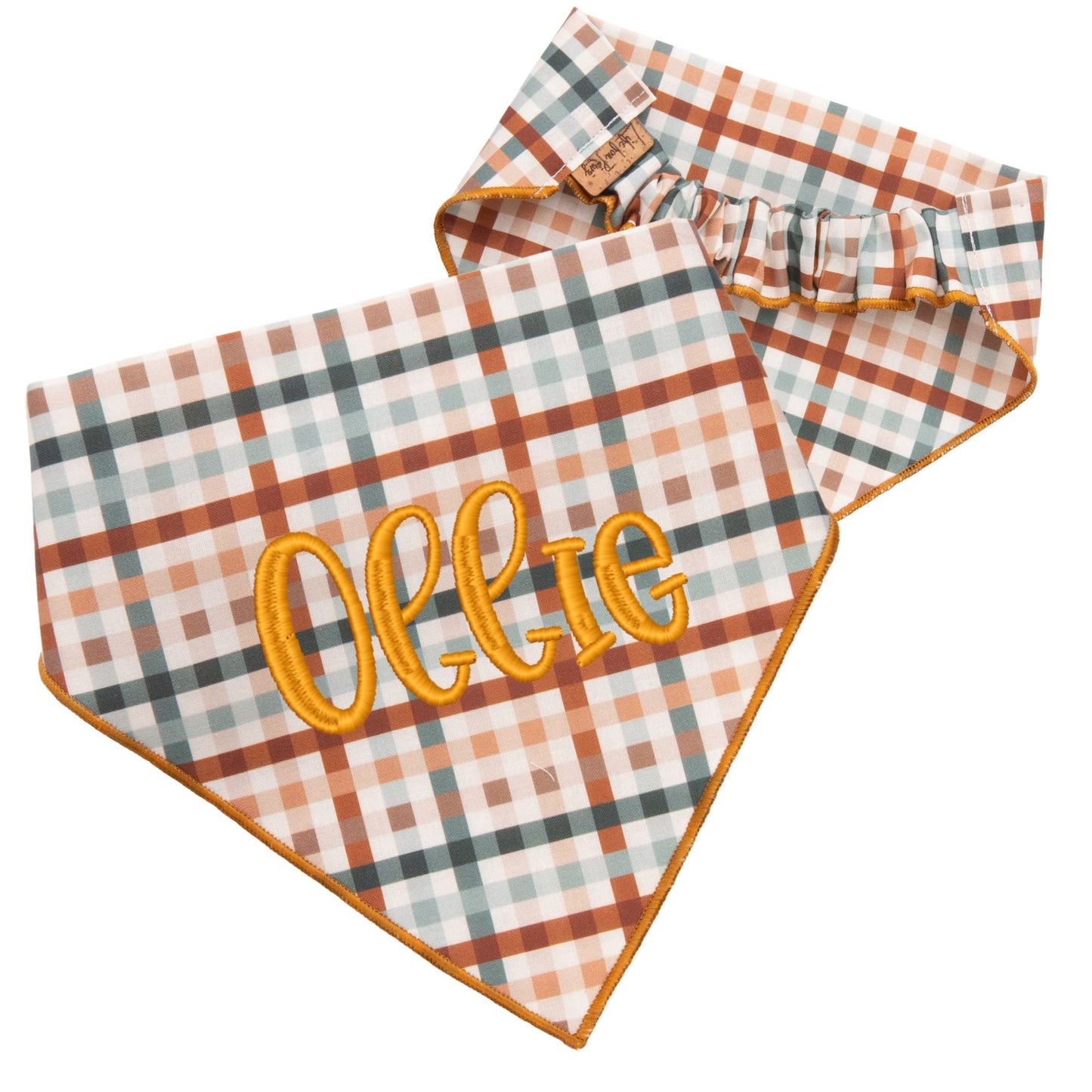 Scrunchie Bandanas Fall Plaid by Life for Pawz – Handmade for pets