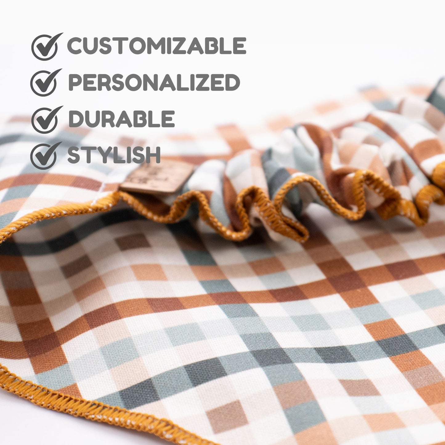 Scrunchie Bandanas Fall Plaid by Life for Pawz – Handmade for pets