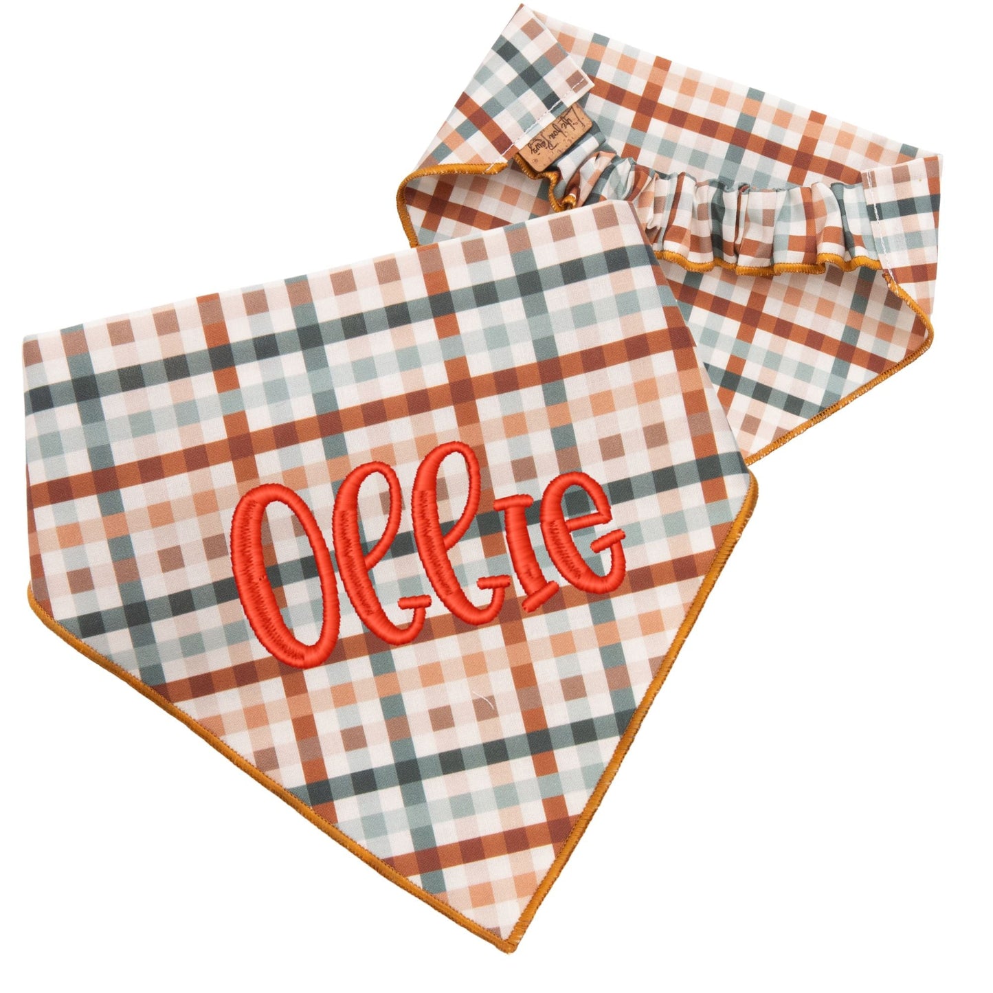 Scrunchie Bandanas Fall Plaid by Life for Pawz – Handmade for pets