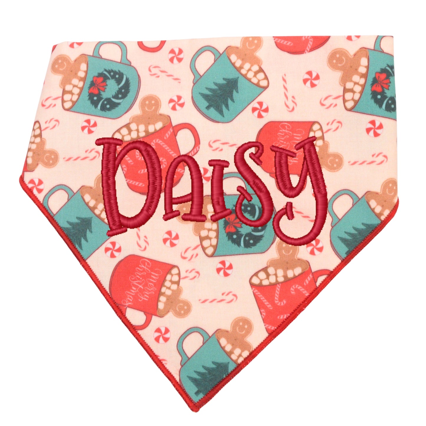 Scrunchie Bandanas Gingerbread Cocoa Scrunchie Bandana by Life for Pawz – Handmade for pets
