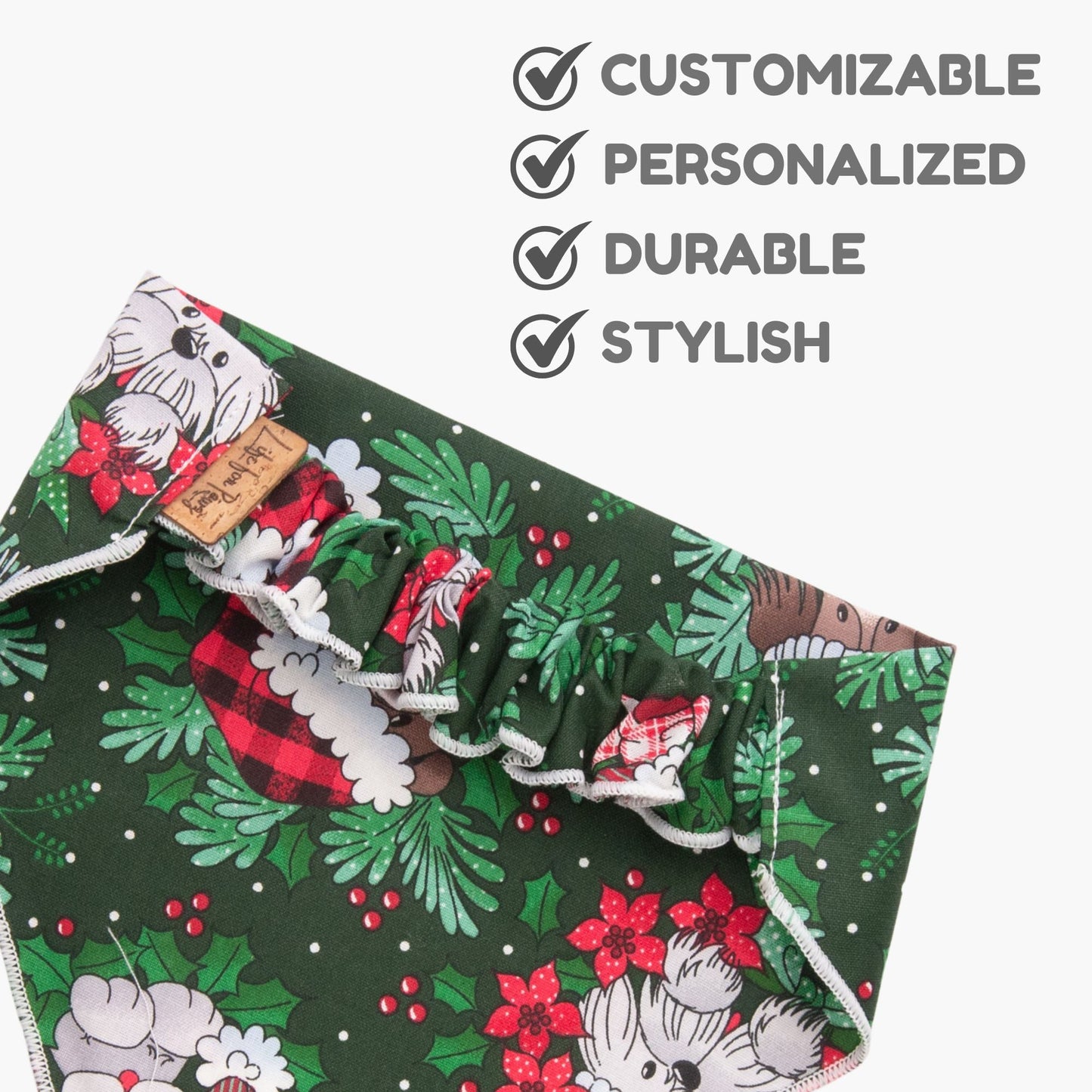 Scrunchie Bandanas Holiday Puppies by Life for Pawz – Handmade for pets