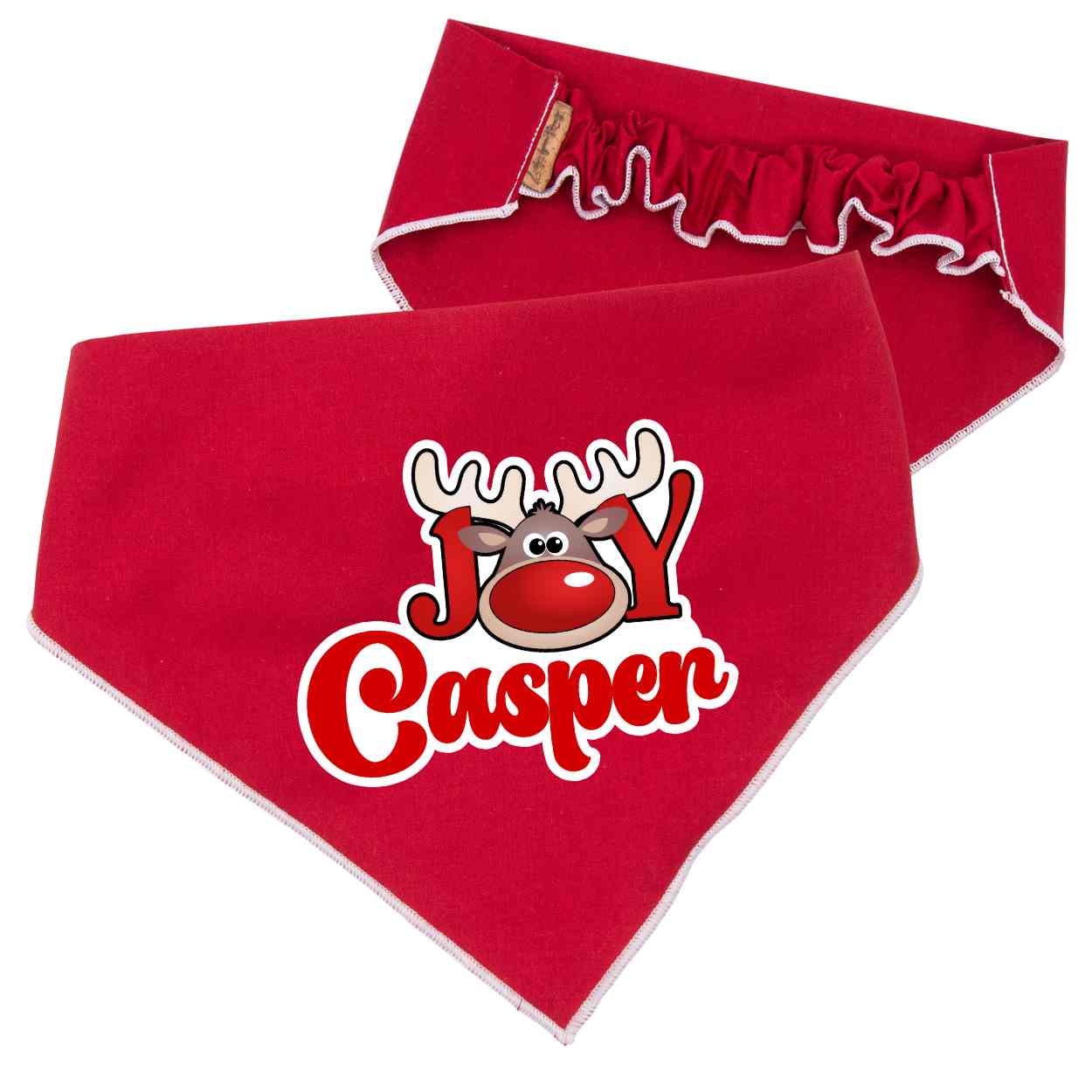 Scrunchie Bandanas Reindeer Joy Scrunchie Dog Bandana by Life for Pawz – Handmade for pets