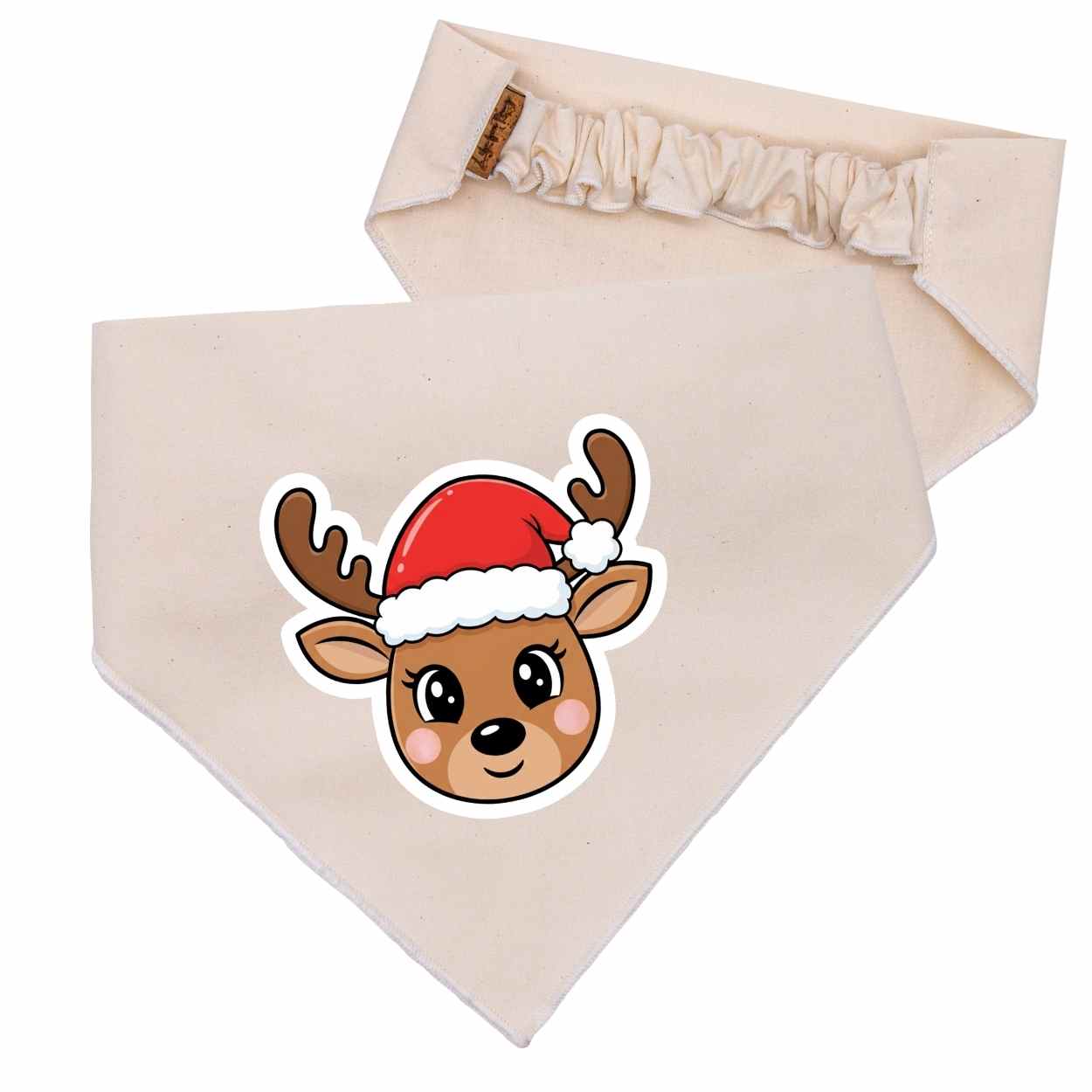 Scrunchie Bandanas Reindeer Scrunchie Christmas Dog Bandana by Life for Pawz – Handmade for pets