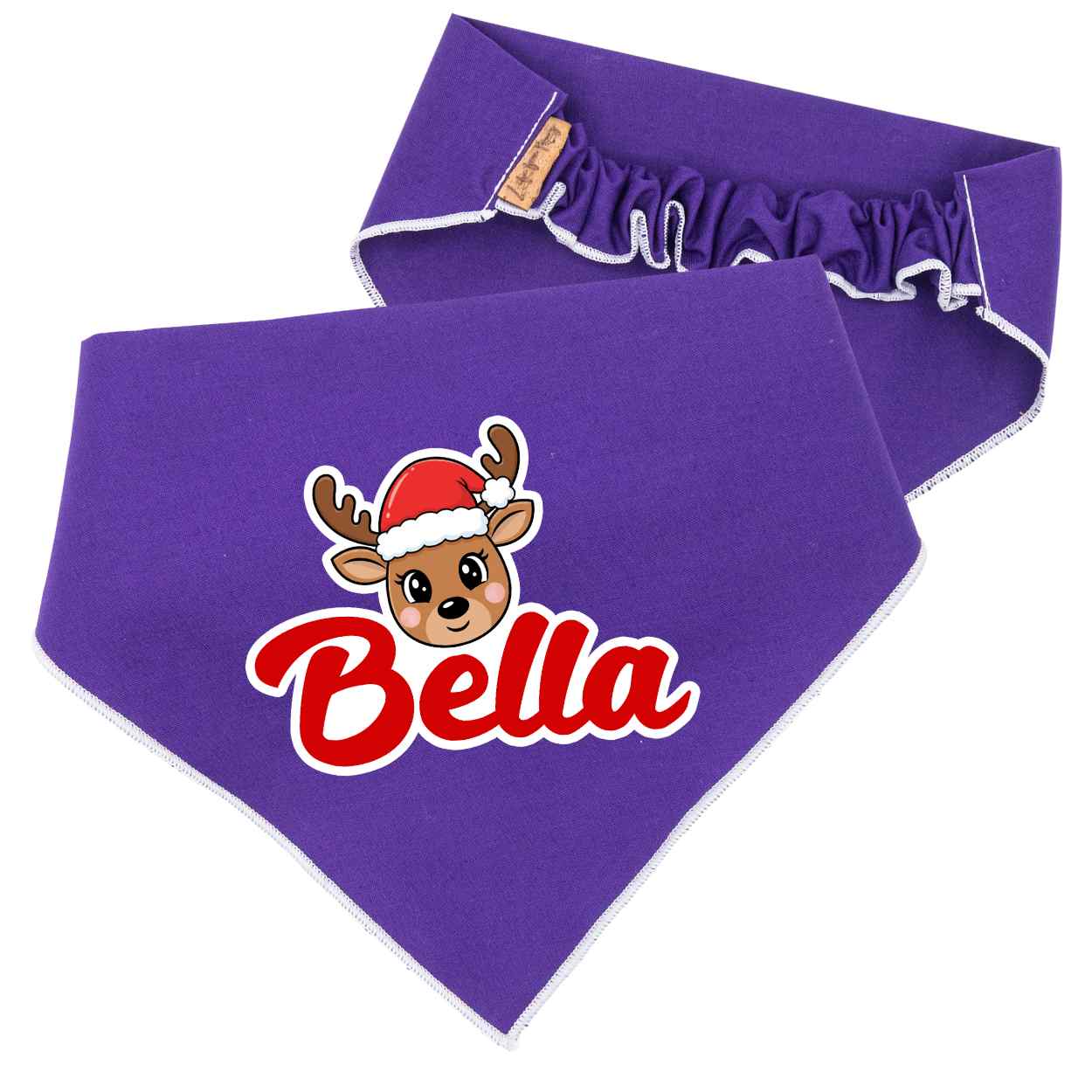 Scrunchie Bandanas Reindeer Scrunchie Christmas Dog Bandana by Life for Pawz – Handmade for pets