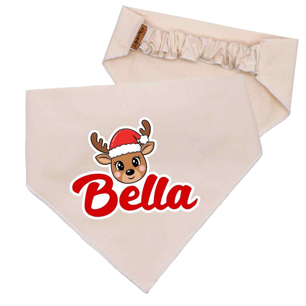 Scrunchie Bandanas Reindeer Scrunchie Christmas Dog Bandana by Life for Pawz – Handmade for pets
