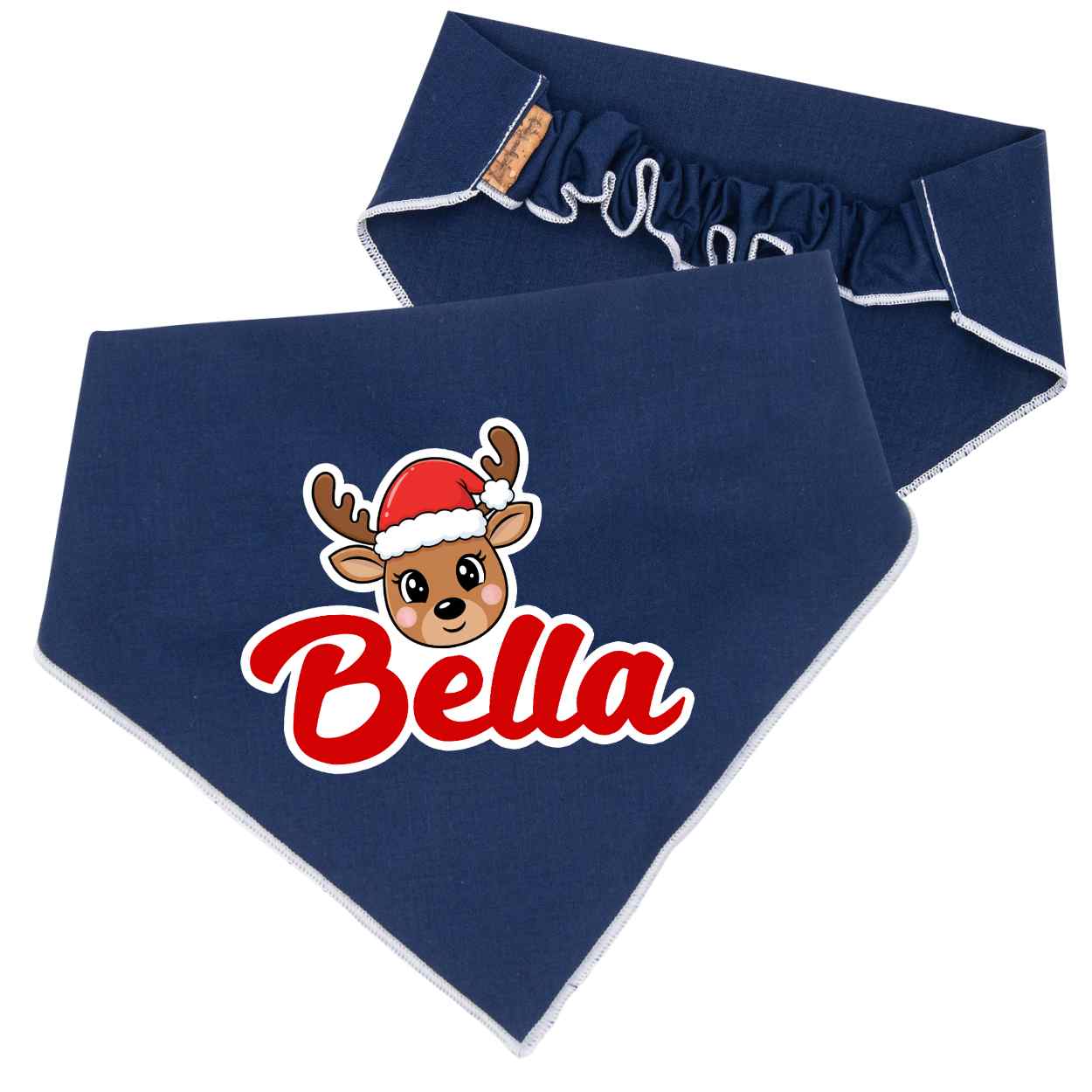 Scrunchie Bandanas Reindeer Scrunchie Christmas Dog Bandana by Life for Pawz – Handmade for pets