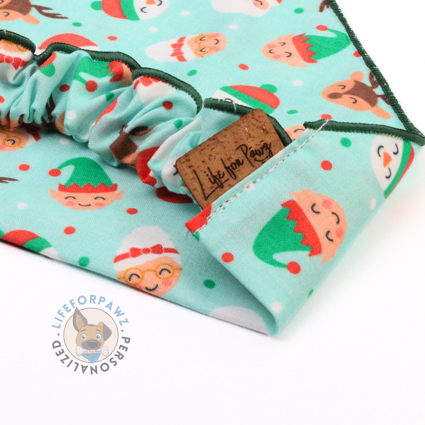 Scrunchie Bandanas Santa Elf Reindeer Scrunchie Bandana by Life for Pawz – Handmade for pets