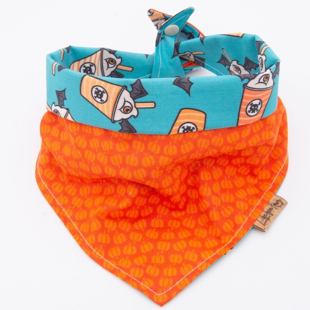 Tie and Snap Bats and Pumpkin by Life for Pawz – Handmade for pets