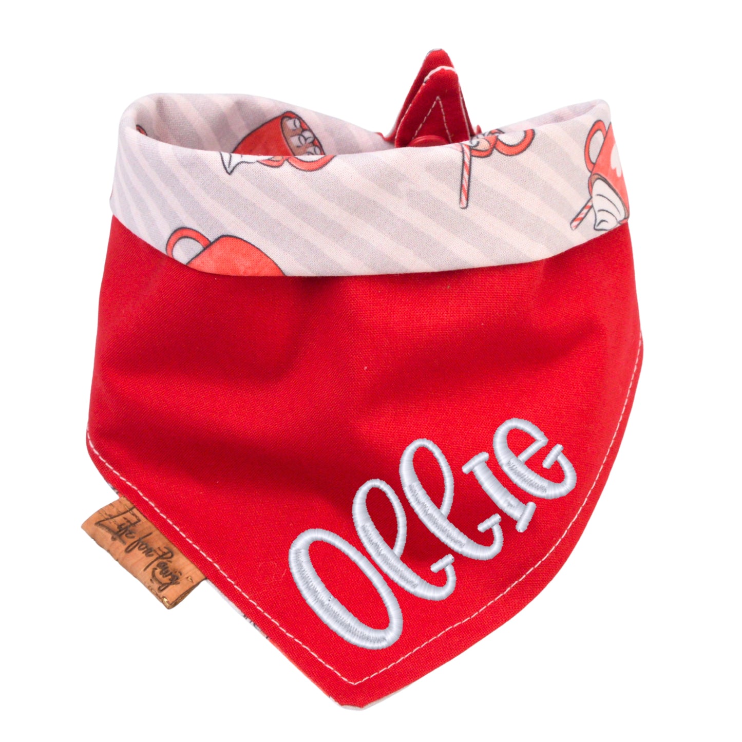 Tie and Snap Christmas Cocoa Tie & Snap Bandana by Life for Pawz – Handmade for pets