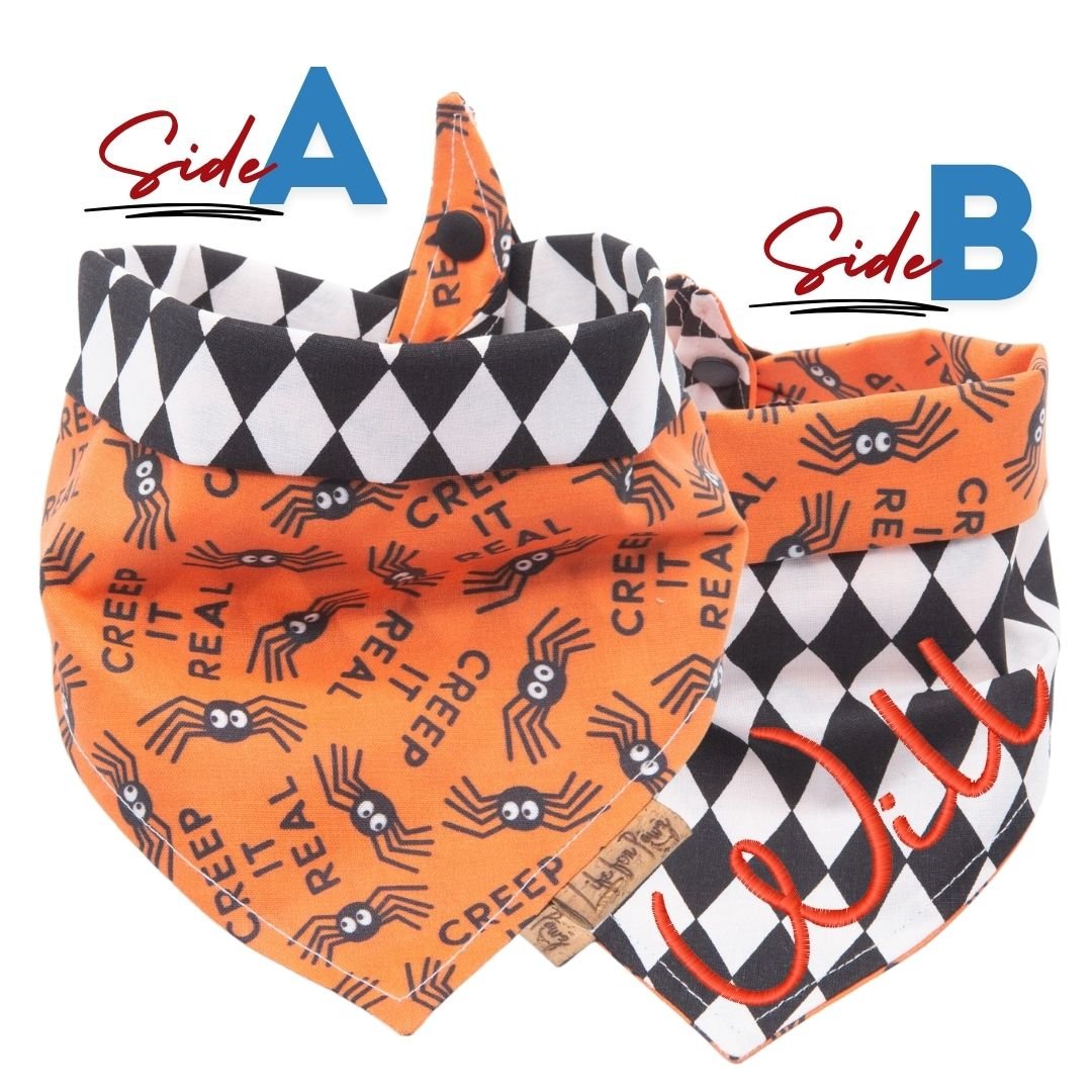 Tie and Snap Creep It Real by Life for Pawz – Handmade for pets