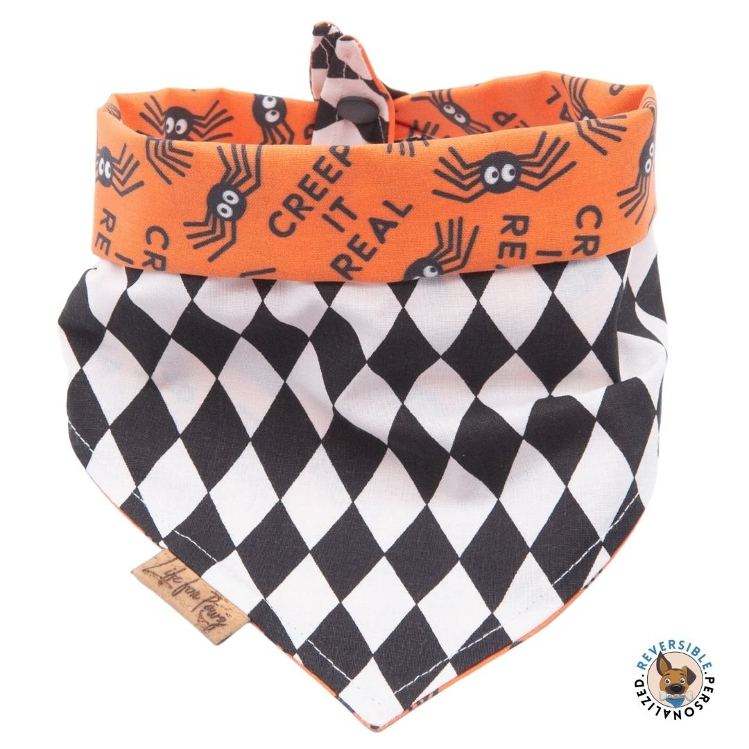 Tie and Snap Creep It Real by Life for Pawz – Handmade for pets
