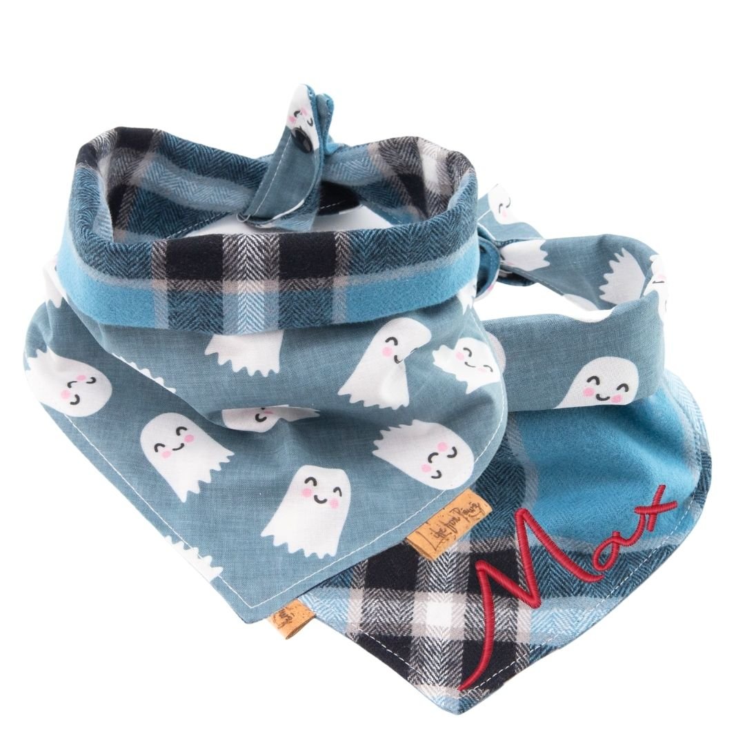 Tie and Snap Halloween Spooky Ghost by Life for Pawz – Handmade for pets