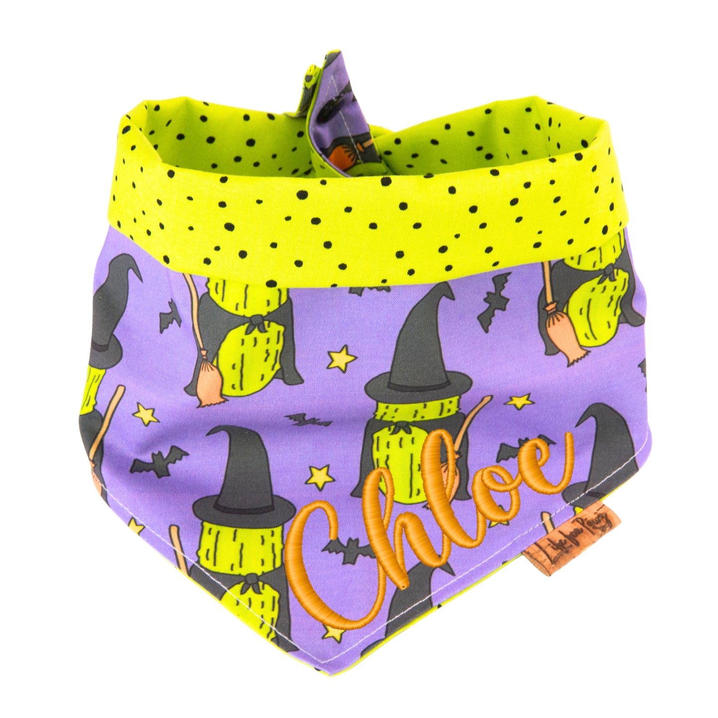 Tie and Snap Halloween Witch Cactus by Life for Pawz – Handmade for pets